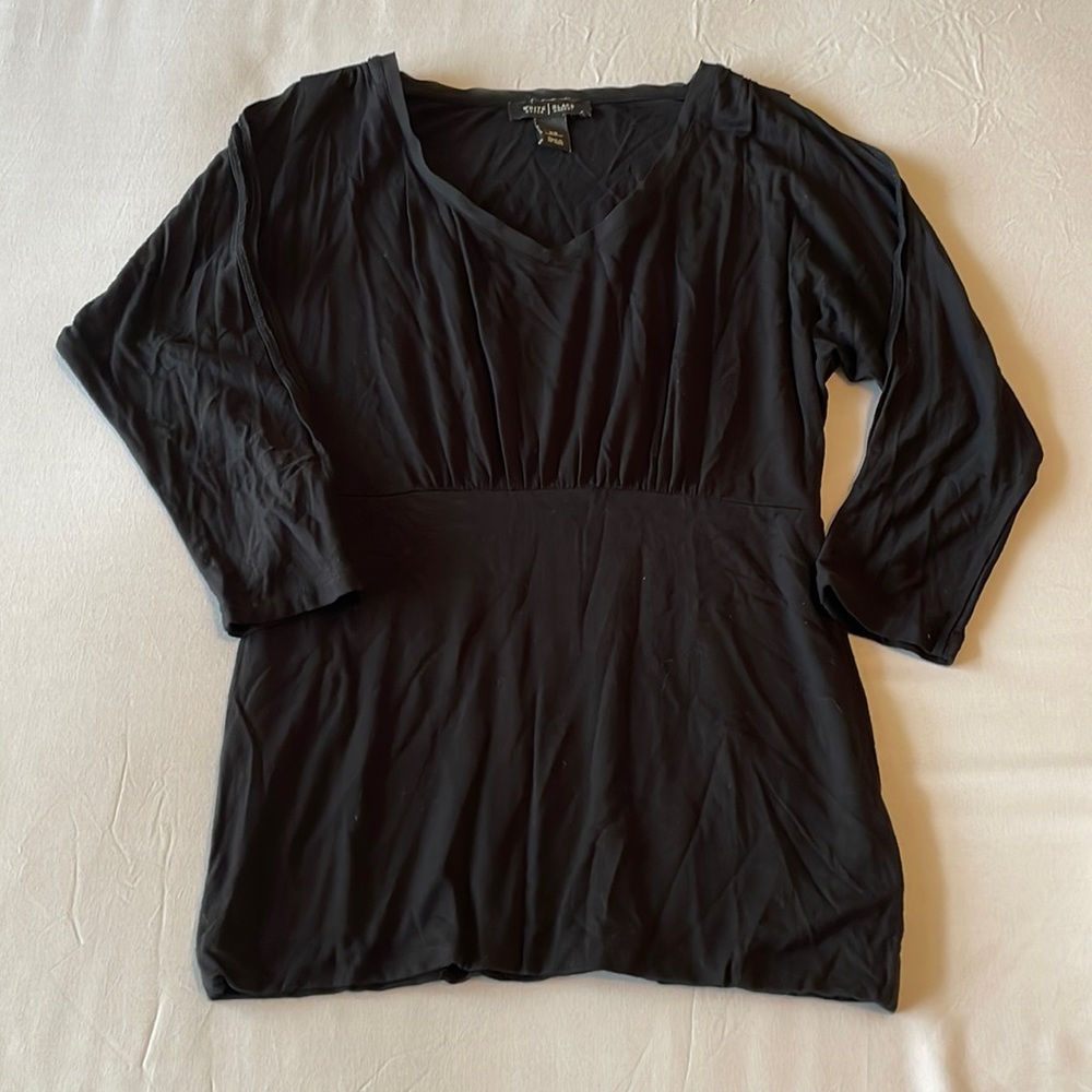 White House Black market black blouse with open sleeves size XS